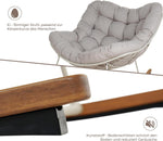 Grand Patio Mecedora para jardín, sillón oscilante, sillón mecedora para sala de estar, silla de relax acolchada, capacidad de carga de hasta 150 kg para jardín, dormitorio, sala de estar, rincón, porche, blanco crema