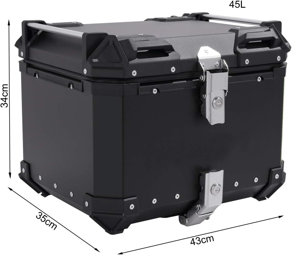 Maleta superior de aluminio Bagtecs Moto XB45 negro 45 litros