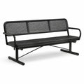 Banco de jardín de metal negro 150 cm