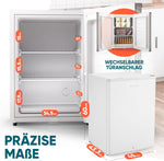 Stillstern Mini Gefrierschrank (42L) -18°C, Eiswürfelschale, Schloss, Türanschlag wechselbar, 4-Sterne Tiefkühlschrank für Camping/Büro Gefriertruhe Klein Gefrierschrank Klein Tiefkühltruhe Weiß