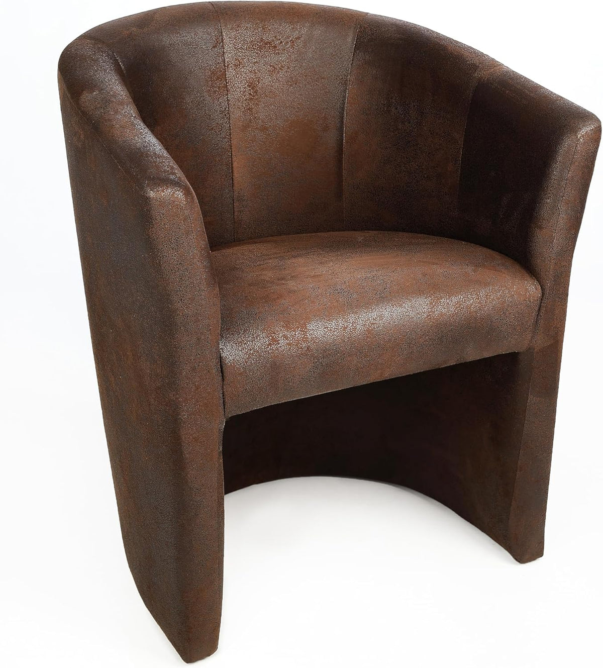 Sillón tipo cóctel de diseño genérico, marrón antiguo, butaca, sillón club, sillón lounge, mueble club, silla de oficina, mobiliario para consultorio, aspecto de cuero, ¡¡Nuevo!!