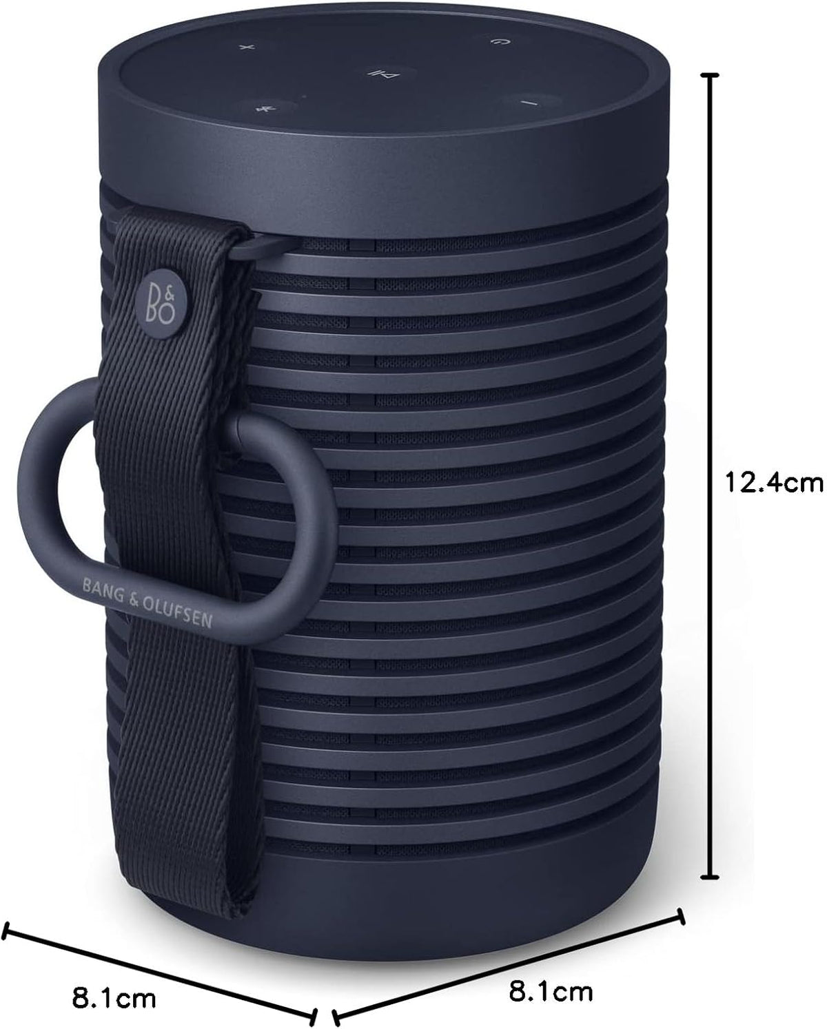 Bang & Olufsen Beosound Explore – Altavoz Bluetooth inalámbrico portátil para exteriores, hogar y viajes, 27 horas de autonomía, resistente al agua, sonido 360° + cable de carga USB-C – Negro antracita
