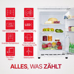 Frigorífico integrable bajo encimera Amica, capacidad total, integrable (panelable) para nicho de 81,5 cm, control electrónico, compresor Inverter, iluminación LED, alarma de puerta abierta