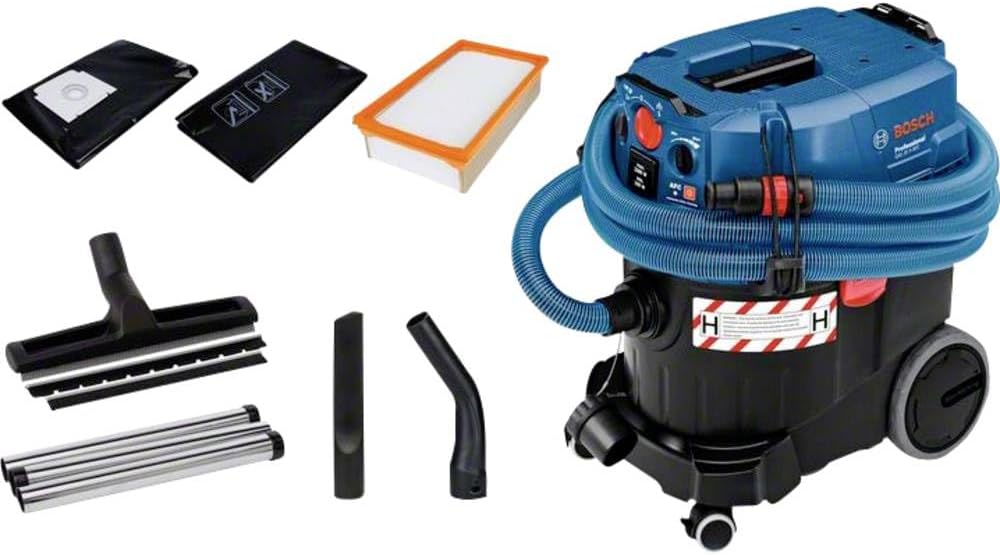 Aspirador en seco y húmedo Bosch Professional GAS 35 H AFC (potencia 230V, 1200 vatios, depósito de 35 L, incluye manguera)