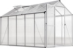 Invernadero de aluminio para jardín | 177*300*193 cm | Versátil: utilizable como invernadero, caseta de jardín, resistente al invierno, para cultivo, caseta para tomates, semillero y caseta para plantas, blanco