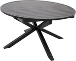 DEGAMO Gartentisch Ausziehtisch Arles 140cm rund, ausziehbar auf oval 200cm, Aluminium anthrazit, Outdoor, wetterfest