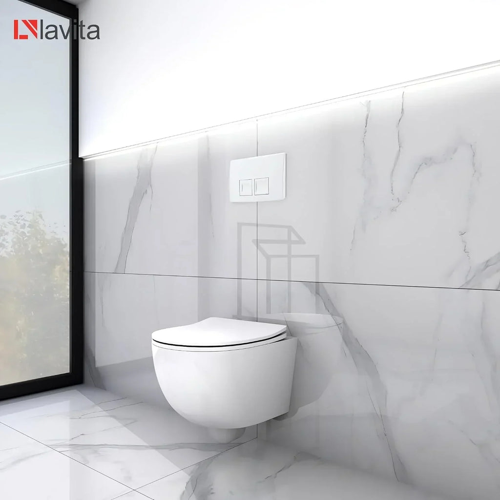 Vorwandelement WC Komplettset Dalia DALIA Wand Tiefspül WC spülrandlos Tornado Spülsystem Softclose Sitz Delta 25 112 cm Weiß