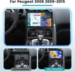 [2G+64G] Hikity Autoradio Android 15 para Peugeot 3008 2009-2015, Carplay inalámbrico y Android Auto, pantalla de 9 pulgadas con GPS, WiFi, Bluetooth, Mirror Link, FM/RDS, MIC, SWC, cámara de visión trasera