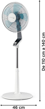 Rowenta Turbo Silence Standventilator, 45 dB(A), 72 m³/min Luftstrom, 4 Geschwindigkeiten, Silent Night & Turbo Boost, 120° Oszillation, Höhenverstellbar, VU5640