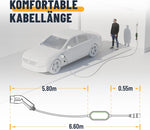ABSINA Mobile Wallbox 11kW mit Einstellbarer Ladeleistung - Typ 2 Ladekabel E Auto 16A 3 phasig IP67 mit 6,6 m Kabel - 11kW Ladegerät für i3, e-Up, ID.3, Zoe, fortwo, Kona und viele mehr