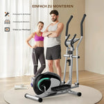 Crosstrainer magnético Dripex Leiser para el hogar con 16 niveles de resistencia, volante de inercia de 6 kg y medición de pulso LCD