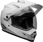 Casco de moto Bell MX-9 ADV MIPS sólido ECE de policarbonato, MIPS, visera ajustable, ventilación Velocity Flow, forro antimicrobiano lavable, rendimiento profesional, color: blanco, talla: 2X