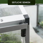 Invernadero de aluminio para jardín | 177*300*193 cm | Versátil: utilizable como invernadero, caseta de jardín, resistente al invierno, para cultivo, caseta para tomates, semillero y caseta para plantas, blanco