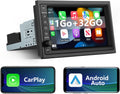 AWESAFE Autoradio Universal 1 DIN/2 DIN Android 13 – Pantalla Táctil de 7 Pulgadas, GPS, CarPlay, Android Auto, WiFi, Bluetooth, FM RDS, USB, Control al Volante [1 GB + 32 GB]