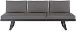 OUTLIV. Gartenloungesofa Lucca, Aluminium,Olefin, wetterfest, mit Verstellbarer Sitzfläche, 200x71x76 cm, Anthrazit