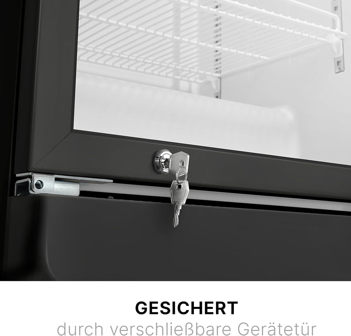 Refrigerador Bomann® con puerta de cristal | Refrigerador de bebidas con cerradura | 6 estantes de altura regulable | 30 kg por estante | 347 litros | Refrigerador grande | Refrigerador para botellas con luz LED | KSG 7351 negro