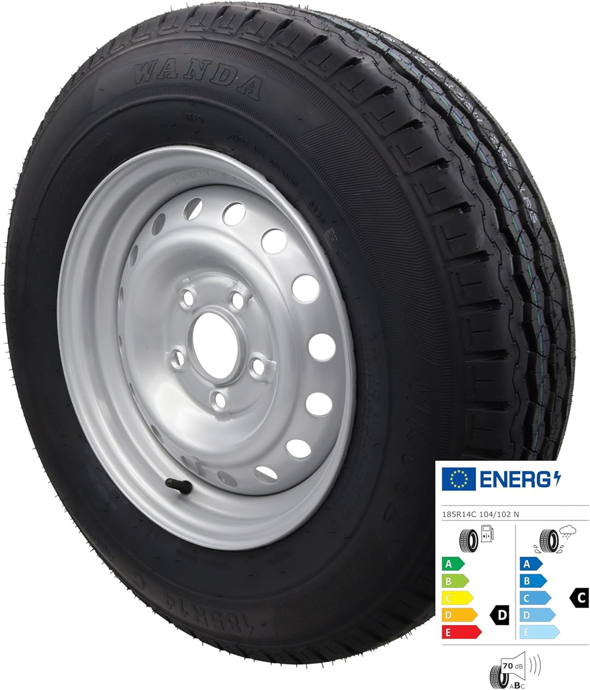 Rueda completa 185R14C 112 x 5 900 kg 14 185/14 R 14 C