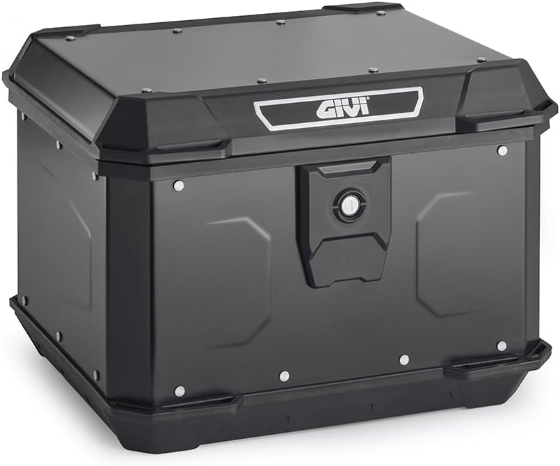 Top Case Générique Alp44B Alpine Black Line Noir avec plaque universelle compatible avec les supports Givi Monolock