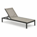 Tumbona de aluminio y textileno ajustable gris