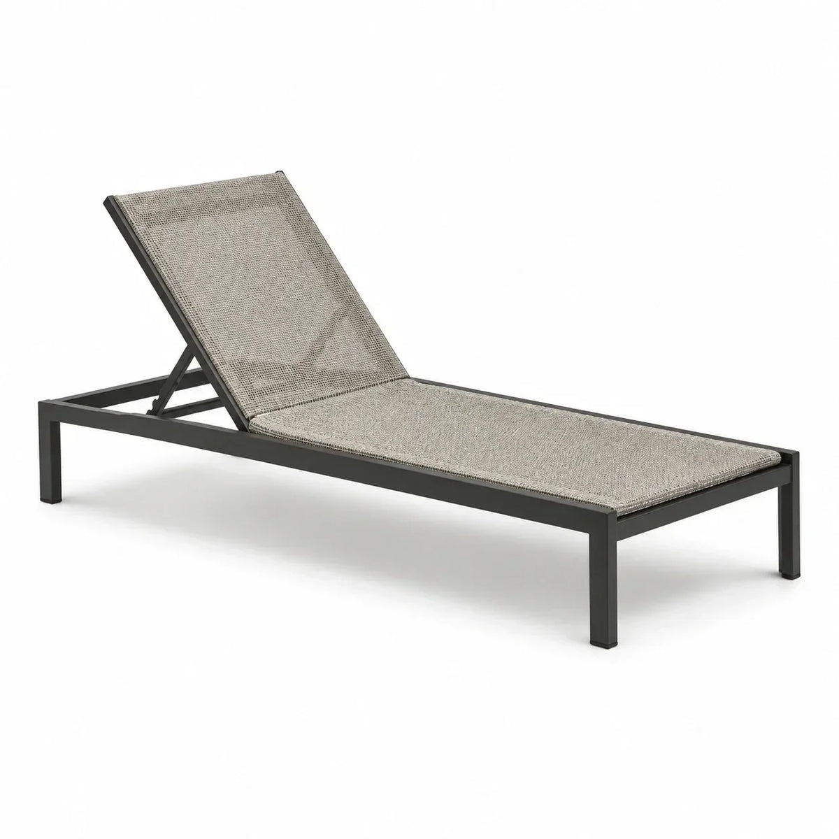 Tumbona de aluminio y textileno ajustable gris