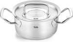 Juego de ollas Fissler Original-Profi Collection de acero inoxidable, 5 piezas, incl. tapas de metal + producto de limpieza de acero inoxidable gratis - Inducción [Exclusivo en Amazon]