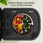 Compostador eléctrico Fullwatt 4.2L, compostador eléctrico inodoro de secado rápido con 2 filtros de carbono, cubo de compostaje y pantalla LED para materia orgánica y restos de comida, autolimpiable