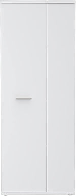 FORTE NET106 Armario 70 180, armario multiusos blanco, armario para aspiradora, trastero, armario de puertas batientes, 2 puertas con estantes, 69 cm de ancho x 179 cm de alto x 35 cm de profundidad