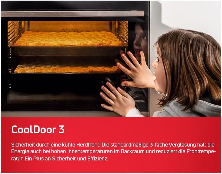 Cocina independiente Amica SHEG 904 000 SM / con placa de gas y horno eléctrico / 50 cm de ancho / negro mate / temporizador / 11 funciones de horno, p. ej. aire caliente
