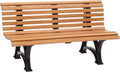 Banco de jardín Blome Helgoland - banco de jardín de 3 plazas para jardín, balcón, terraza, banco de parque con aspecto de madera, fabricado en Alemania