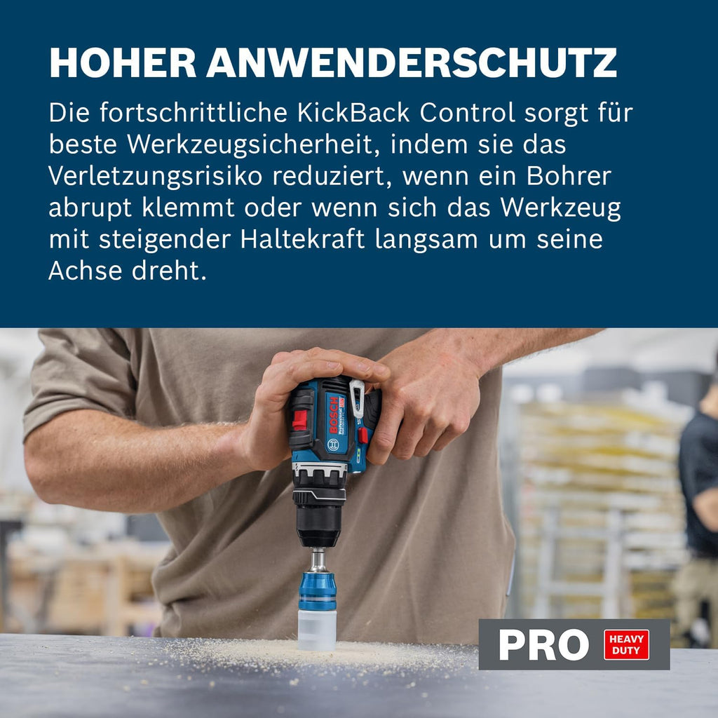 Taladro atornillador a batería Bosch PRO 12V System GSR12V-32FC (incluye 2,0 Ah, GAL 12V-20, GFA 12-M, GFA 12-H, empuñadura adicional, tope de profundidad, L-BOXX)