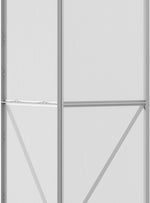Invernadero Outsunny de policarbonato y aluminio con puerta corredera, ventanas de techo abatibles, invernadero para tomates, casa para plantas, para jardín, 192 x 68 x 196 cm, plateado