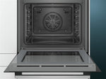 Horno eléctrico empotrable Siemens HB517ABS0 iQ500, acero inoxidable, cookControl10, precalentamiento rápido, aire caliente 3D plus, negro