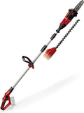 Herramienta multifunción inalámbrica Einhell GE-HC 18 Li T-Solo (2 en 1 cortasetos y motosierra, espada Oregon, sin batería ni cargador)