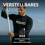 NOARD SUP Board aufblasbar Double-Layer-Dropstitch 326 cm bis 140 kg | Komplett-Set inklusive Paddel, Doppelhub-Pumpe, Rucksack, Leash und Drybag