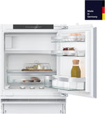 Siemens KU22LADD0, iQ500 Smarter Unterbau-Kühlschrank mit Gefrierfach, 82 x 60 cm Nische, 110 L, hyperFresh Schublade, Flaschenhalter, Sehr leise 35 dB, softClose Flachscharnier mit Softeinzug