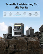 Anker SOLIX C300 Estación de energía, batería LiFePO4 de 288Wh, generador solar de 300W (pico de 600W) con funda protectora, carga rápida de 140W, estación de energía portátil para camping, viajes y emergencias (panel solar opcional)