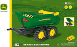 ROLLY TOYS - 12 216 5 - Remolque - Volquete Rollyhalfpipe John Deere - Doble eje verde