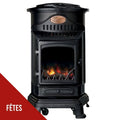 Cocina de gas universal de 3.4KW, negro mate