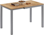 Vicco Esstisch Granny, Eiche/Grau, 120 x 70 cm ausziehbar, mit Ausziehfunktion für Variable Tischlängen