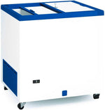 MBH - Congelador horizontal comercial de 222 L con tapa ciega, termostato ajustable, cerradura y ruedas para hostelería y catering (843 x 670 x 895 mm)