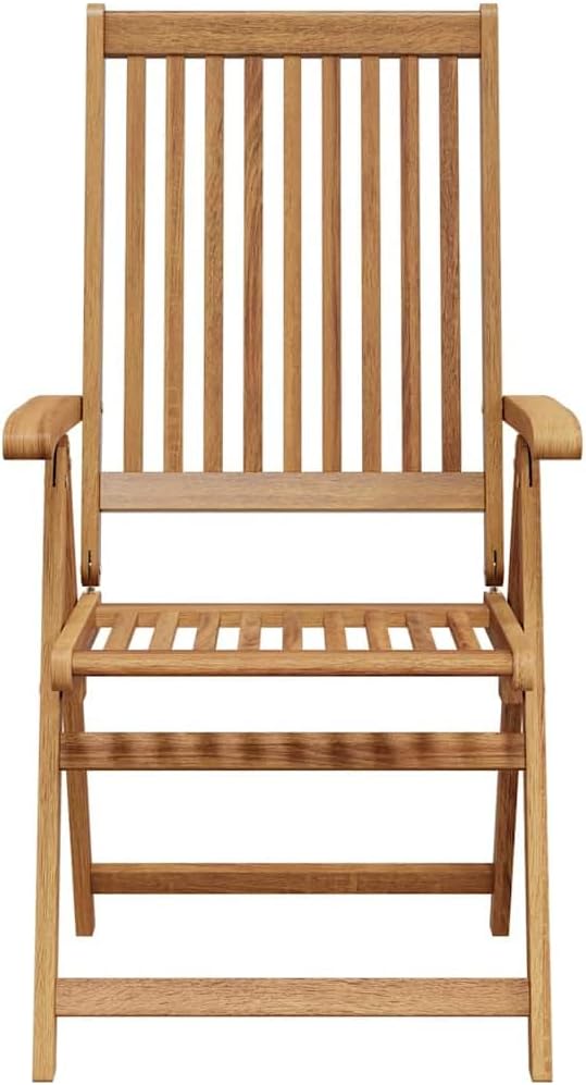 vidaXL 6X Sillas de jardín plegables de madera maciza de acacia, sillas de comedor para terraza, balcón y muebles de exterior