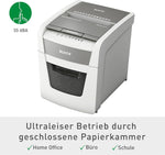 Destructora de documentos Leitz IQ Autofeed Small Office, tritura pilas de 50 hojas de papel, ahorra tiempo con alimentación automática, corte en partículas P4, papelera de 20 L, funcionamiento silencioso para oficina, 80350000