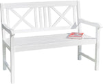 Banco de jardín metra, banco, banco de madera, blanco, banco de asiento, 2 plazas