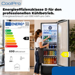 Exquisit Getränkekühlschrank 280 l mit Glastür - Gastro Kühlschrank