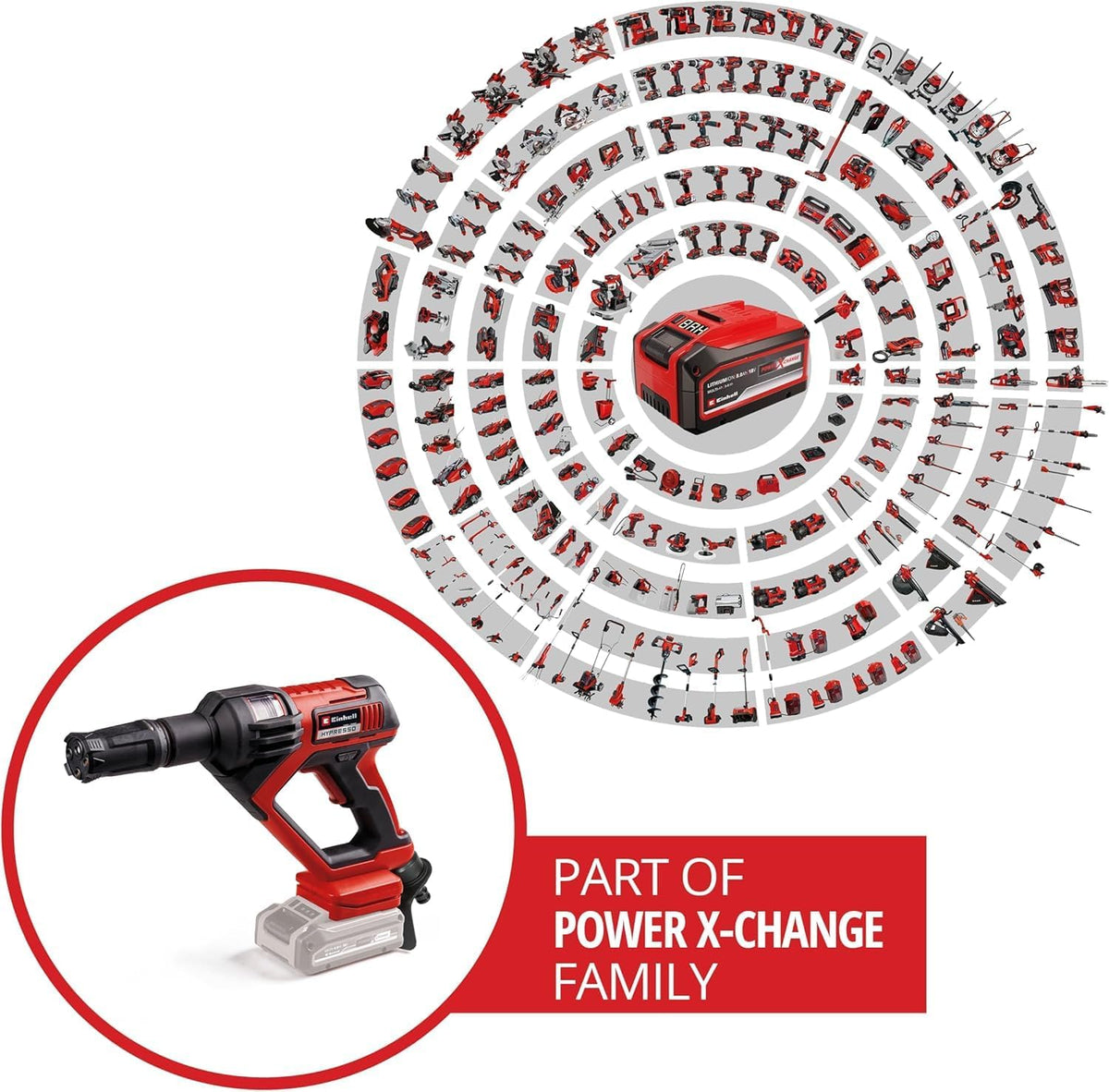 Pistola limpiadora a presión inalámbrica Einhell HYPRESSO 18/24-1 Power X-Change (18 V, 24 bar, limpieza y riego móvil, 240 l/h, incl. accesorios, sin batería ni cargador)