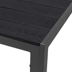 Mesa de jardín Mojawo XL de aluminio antracita/negro, mesa de comedor, muebles de jardín, imitación madera Nonwood, resistente a la intemperie, 180x90x74 cm