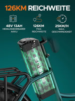 Bicicleta eléctrica ENGWE L20 Boost para adultos, batería extraíble de 48V 13Ah, autonomía de hasta 126 km, neumáticos anchos de 20x4,0, bicicleta eléctrica de 7 velocidades
