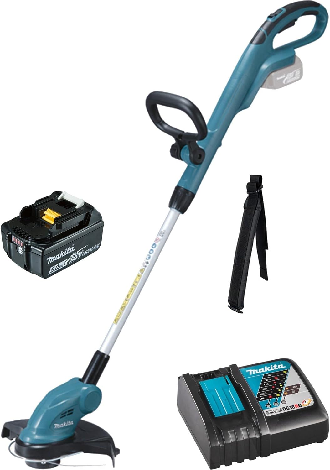 Makita DUR181RT Akku-Rasentrimmer 18 V / 1x 5,0 Ah Akku + Ladegerät
