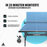 JOOLA Outdoor Profi Tischtennisplatte Aluminiumverbundoberfläche wetterfest klappbar inklusive Netz