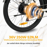 Bicicleta eléctrica ttgo de 26 pulgadas para hombre y mujer, con batería de 36V 14,5Ah/18Ah, autonomía de 60–120 km, bicicleta urbana, pantalla LCD, 6/7 velocidades, cuadro de aluminio, bicicleta eléctrica con cesta